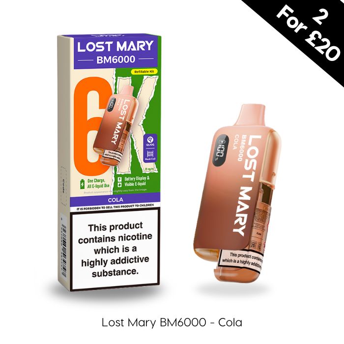 Lost Mary BM6000 Cola Pre Filled Pod Kit at vape direct