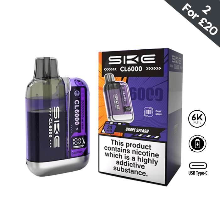 Grape Splash - SKE Crystal CL6000 Pre-filled Pod Kit