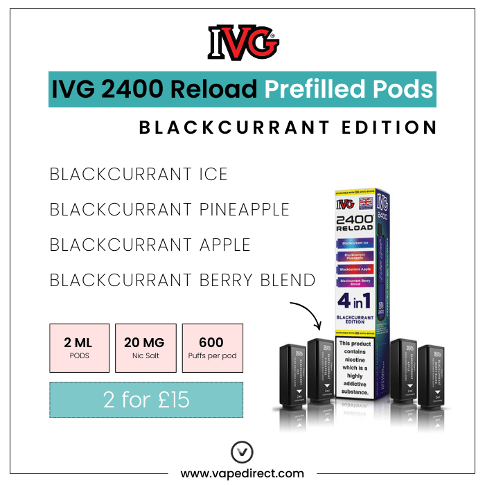 Blackcurrant Edition - IVG 2400 Reload 4-in-1 Prefilled PODS