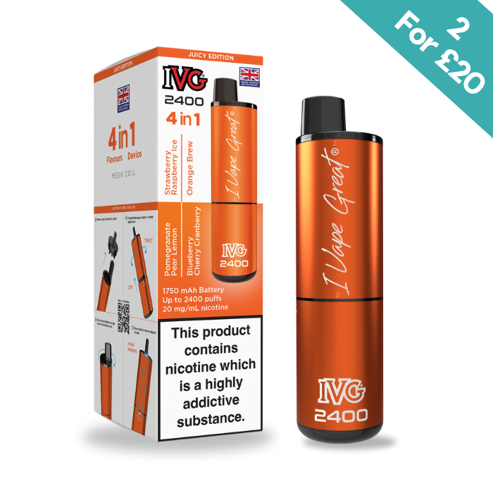 Juicy Edition - IVG 2400 4-in-1 reloaded Pre-Filled Kit