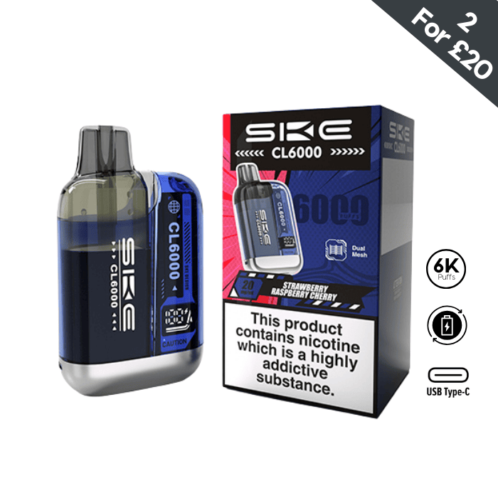 Strawberry Raspberry Cherry - SKE Crystal CL6000 Pre-filled Pod Kit