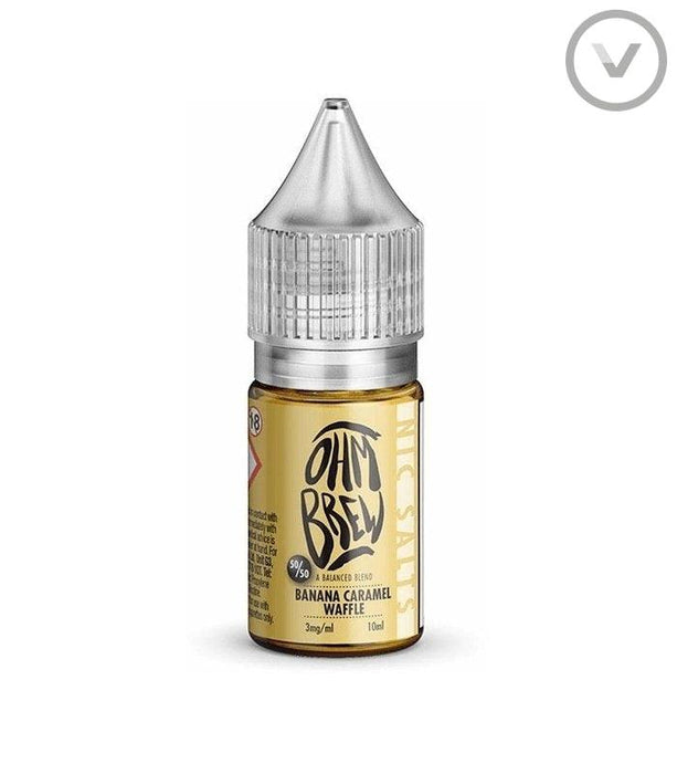 OhmBrew - Banana Caramel Waffle 10ml Nic Salt - Vape Direct