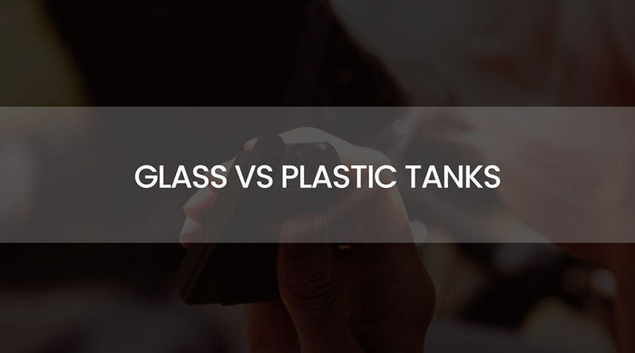 text on the image glass vs plastic tanks