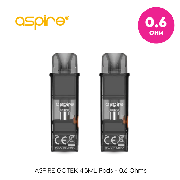 Aspire Gotek X Pods 0.8 Ohm 4.5ml | Vape Direct Aspire Gotek X Pods 0.8 Ohm 4.5ml | Vape Direct