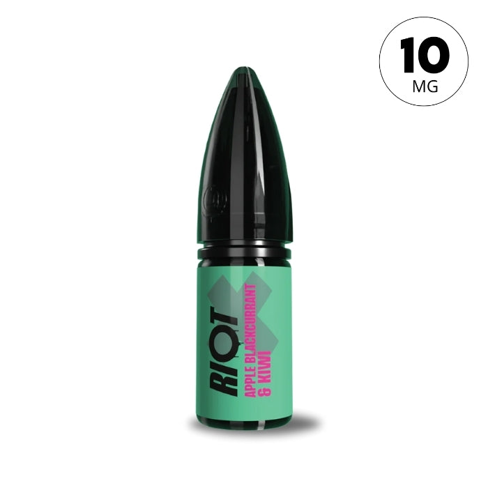 Riot X Apple Blackcurrant & Kiwi 10mg Nic Salt by Riot Squad.