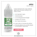 A bottle of V4 Vapour - Apple 10ml E-Liquid is displayed with 40VG/60PG ratio and multiple nicotine strengths—perfect for MTL vape kits. A pink banner reads 4 FOR £10, with vapedirect.com shown at the bottom. Available at Vape Direct In Milton Keynes
