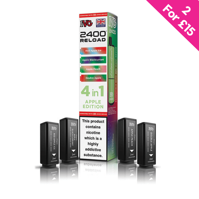 Apple IVG 2400 Prefilled Pods - Vape Direct Apple IVG 2400 Prefilled Pods - Vape Direct