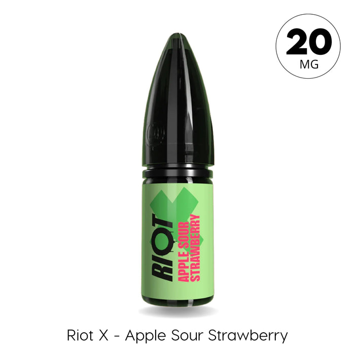 Apple Sour Strawberry Riot X Nic Salt 20mg – 10ml nic salt e-liquid by Riot Squad