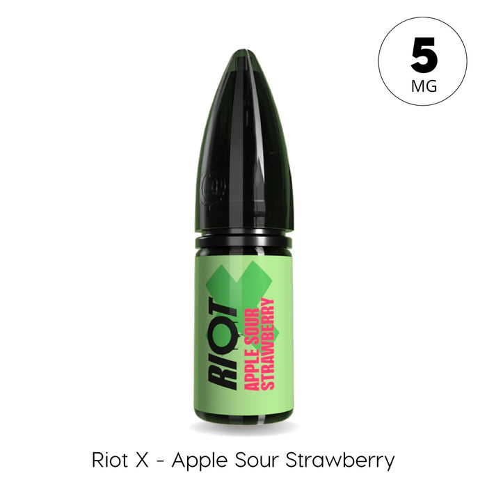 Apple Sour Strawberry Riot X Nic Salt 5mg – 10ml nic salt e-liquid by Riot Squad