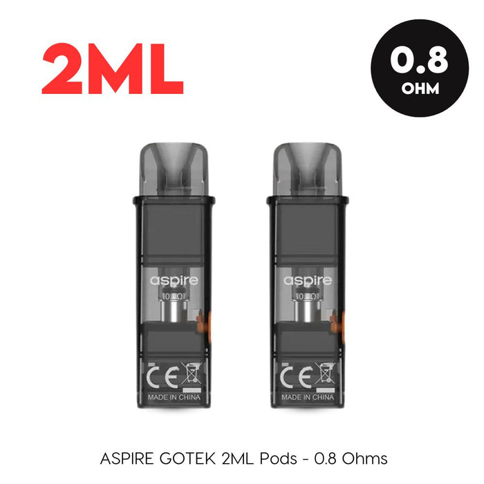Aspire Gotek X Pods 0.8 Ohm 4.5ml | Vape Direct Aspire Gotek X Pods 0.8 Ohm 4.5ml | Vape Direct