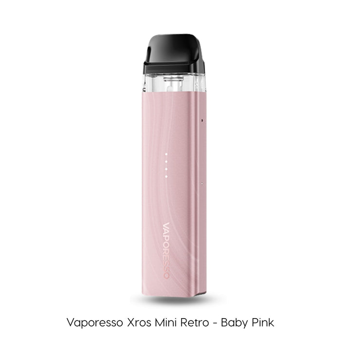 Vaporesso Xros Mini Retro vape pod kit in Baby Pink