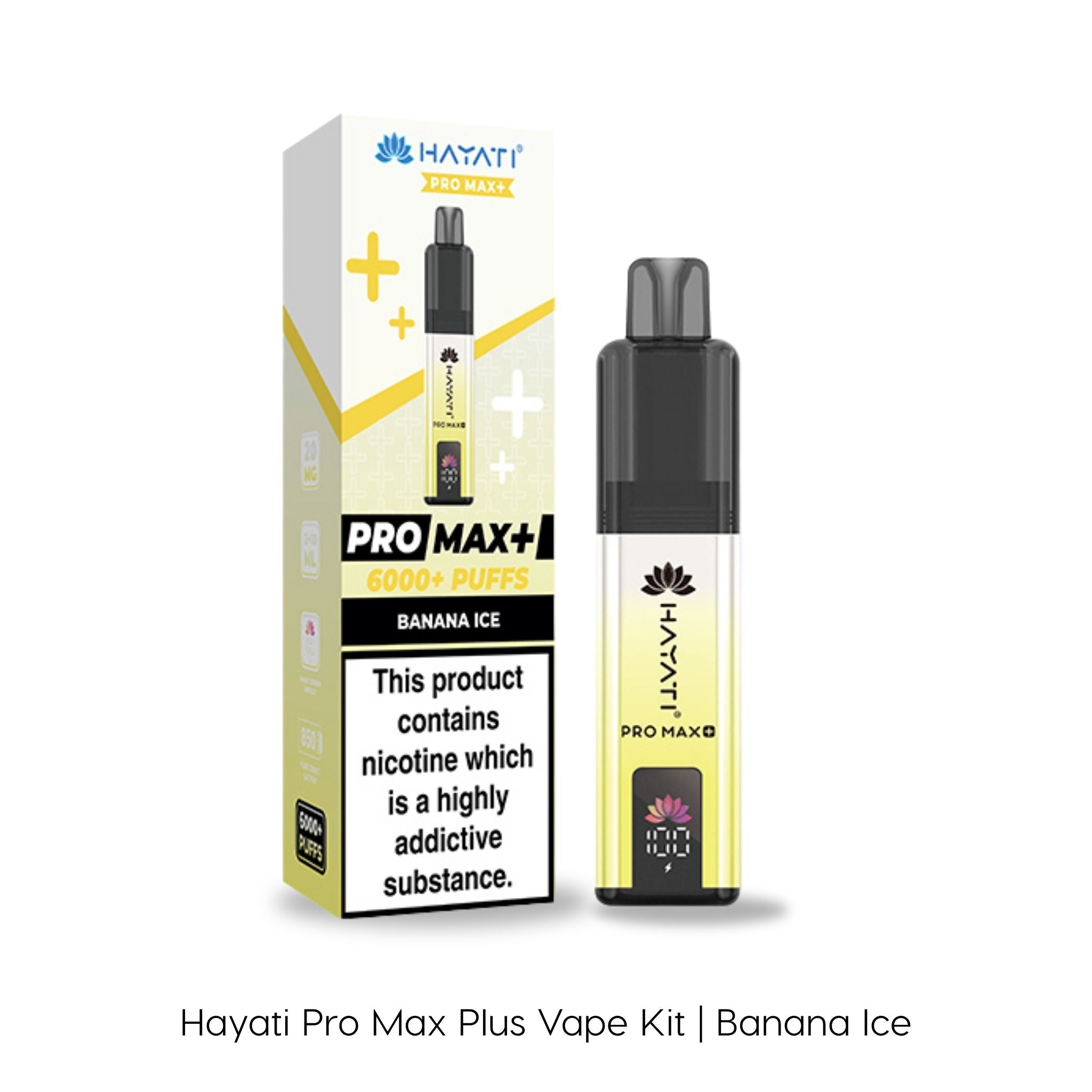 banana pop bars vape Hayati Pro Max Plus Ice Kit Flavor:Pineapple Whip blizzard Flum Pebble 6000 Melo