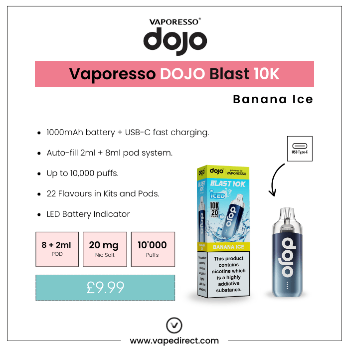 Banana Ice - Vaporesso Dojo Blast 10K Prefilled Kit