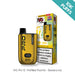 Banana Ice IVG PRO 12 prefilled pod kit, gold device with LED battery display beside its 20mg retail box