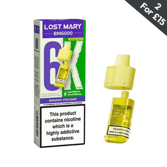 banana volcano lost mary flavour IVG 2400 Special Edition Reload Pods main image 1