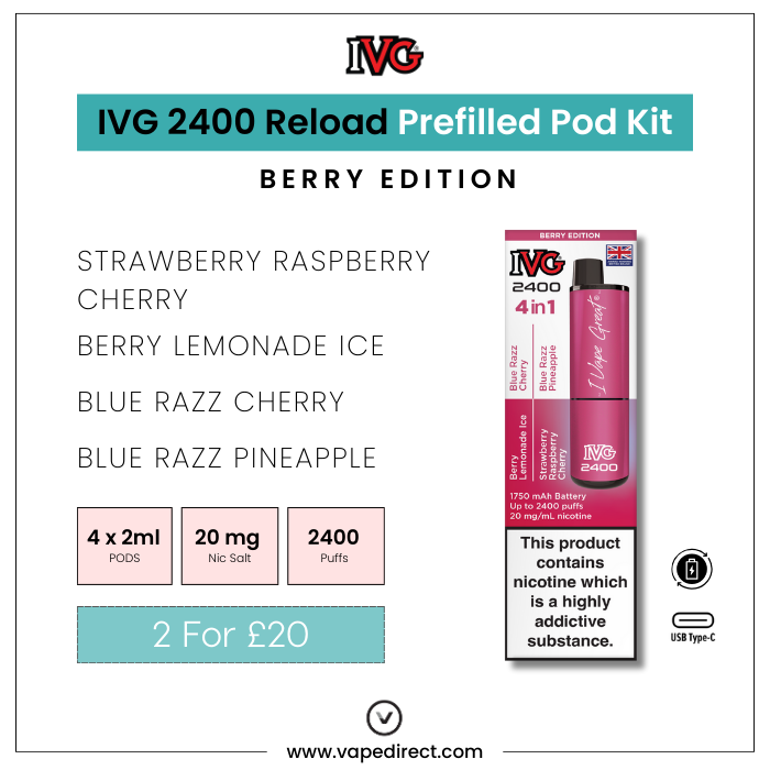 Berry Edition IVG 2400 Prefilled Pod Kit | Vape Direct Berry Edition IVG 2400 Prefilled Pod Kit | Vape Direct