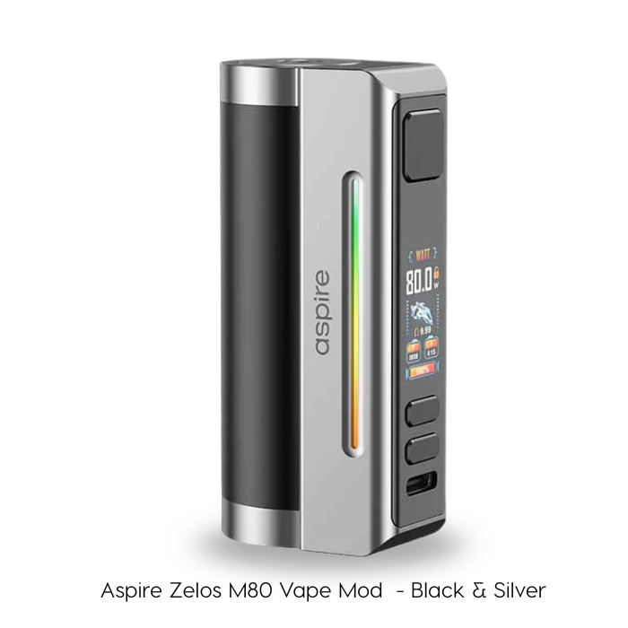 Aspire Zelos M80 Mod | 80W Box Mod | Vape Direct Aspire Zelos M80 Mod | 80W Box Mod | Vape Direct