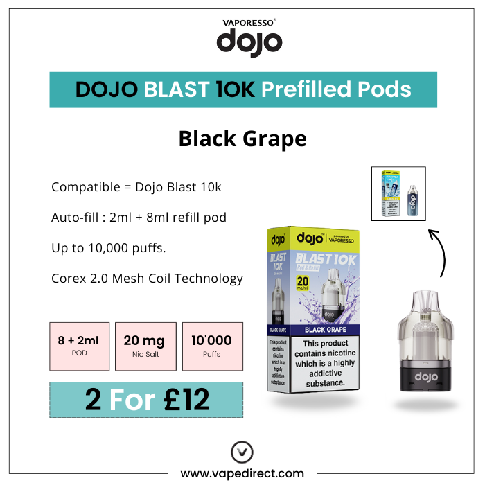 Black Grape Dojo 10K Vape Pods