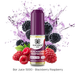 Bar Juice 5000 Blackberry Raspberry e-liquid bottle with blackberries and raspberries in the background.
