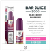Bar Juice 5000 Blackberry Raspberry nic salt e-liquid in a 10ml bottle. Includes product description and pricing details.