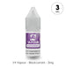 V4 Vapour - Blackcurrant 10ml E-Liquid comes in a 3mg bottle with a purple label and clear cap, delivering a rich blackcurrant flavor for vaping enthusiasts. Available at Vape Direct In Milton Keynes
