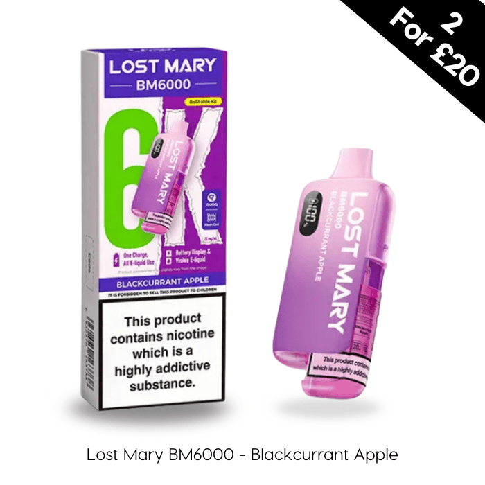 lost mary vape battery Blackcurrant Apple BM6000 Kit Color:Frost white FUME PRO Elf Bar Ultra Dragon