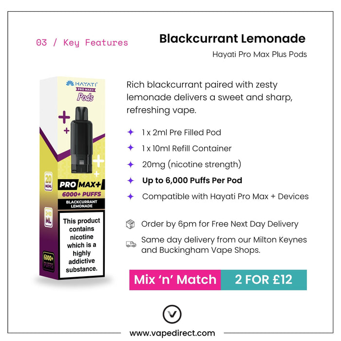 Blackcurrant Lemonade - Hayati Pro Max Plus Pods