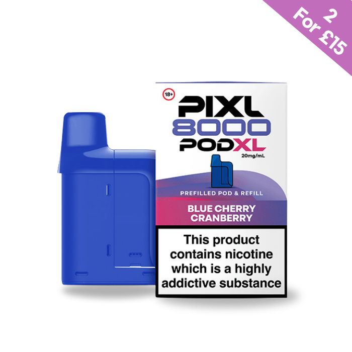 Blue Cherry Cranberry - Pixl 8000 Prefilled Pods | Vape Direct