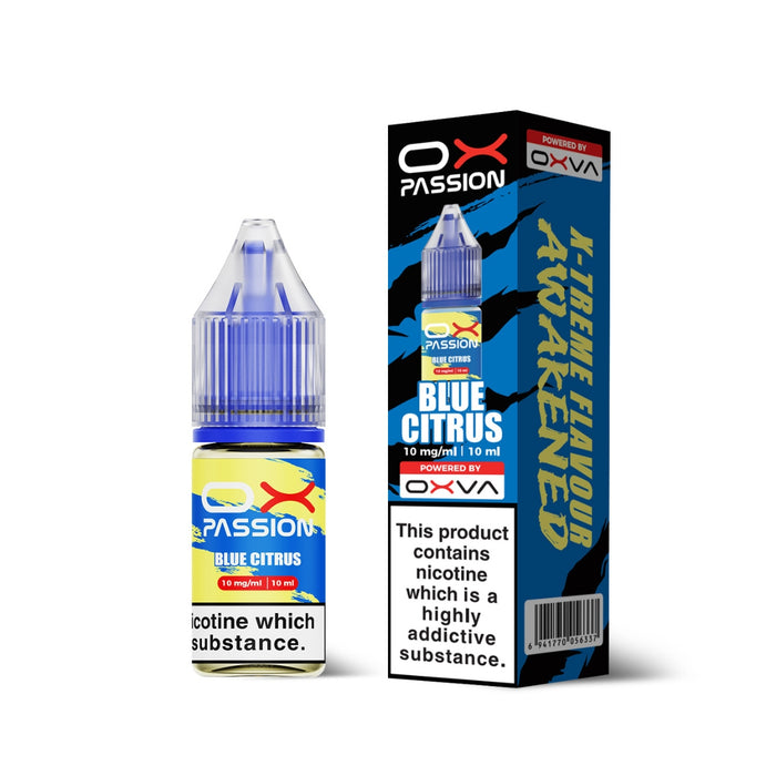 Blue Citrus Ox Passion Nic Salt E-Liquid by Oxva.