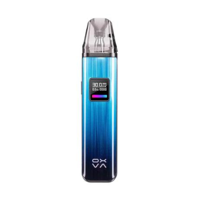 OXVA Xlim Pro pod vape kit in blue gleam on a plain background