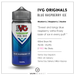 IVG Originals Blue Raspberry Ice 100ml e-liquid bottle with product details, flavour description Free UK Delivery and same day delivery in milton keynes.