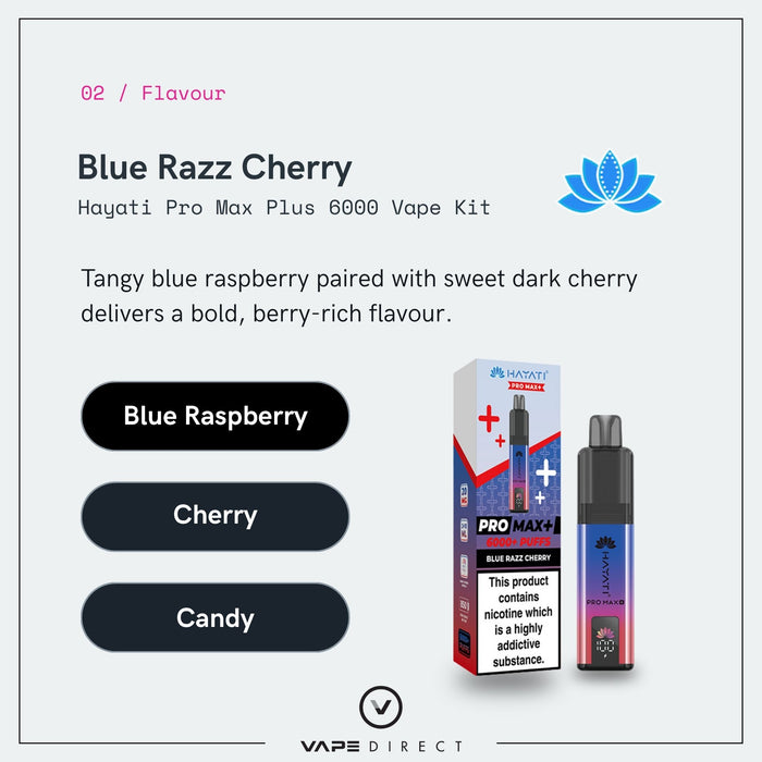 Blue Razz Cherry Hayati Pro Max Plus Vape Kit