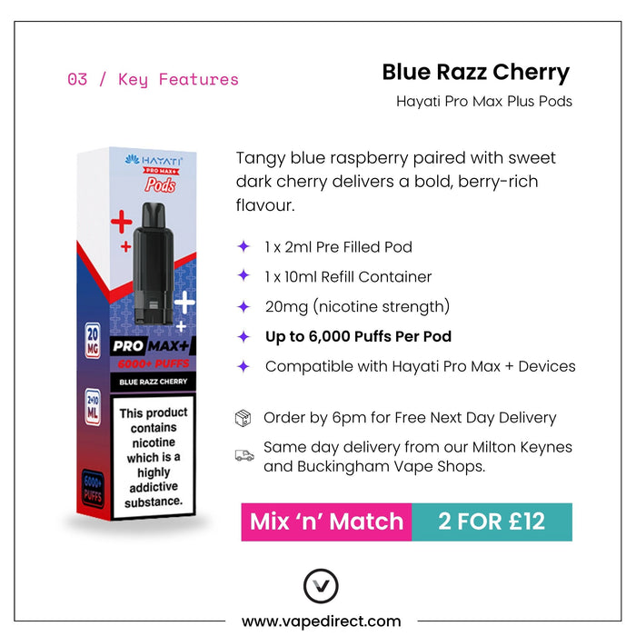 Blue Razz Cherry - Hayati Pro Max Plus Pods