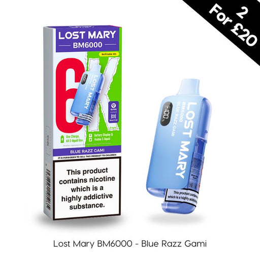 Blue Razz Gami Lost Mary BM6000 Pod Kit