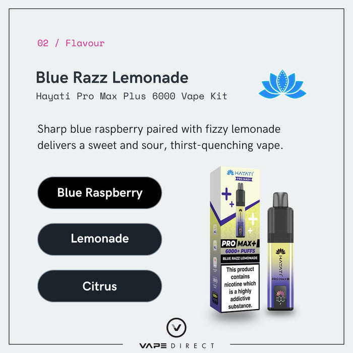 Blue Razz Lemonade Hayati Pro Max Plus Vape Kit