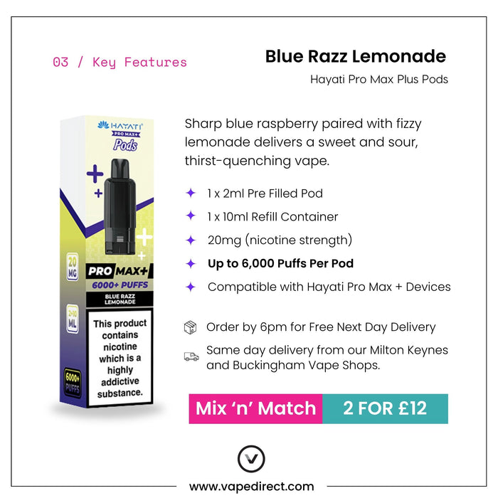 Blue Razz Lemonade - Hayati Pro Max Plus Pods