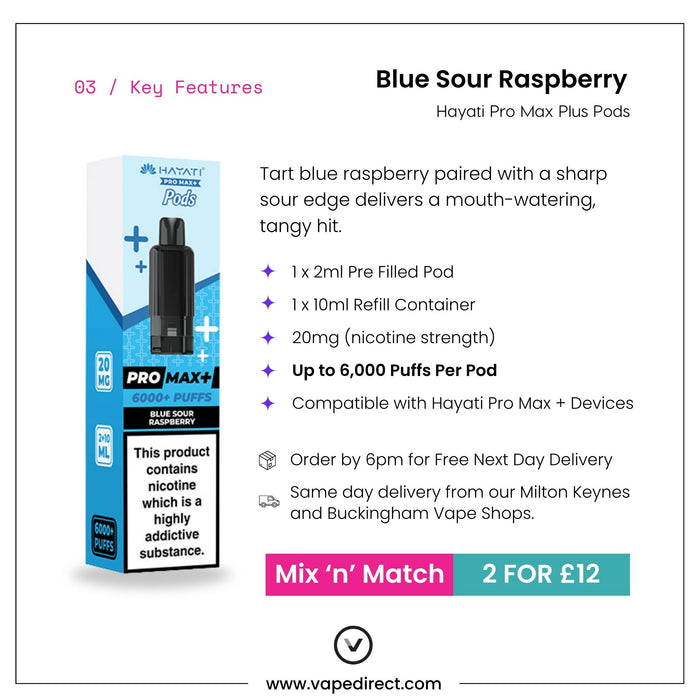 Blue Sour Raspberry - Hayati Pro Max Plus Pods