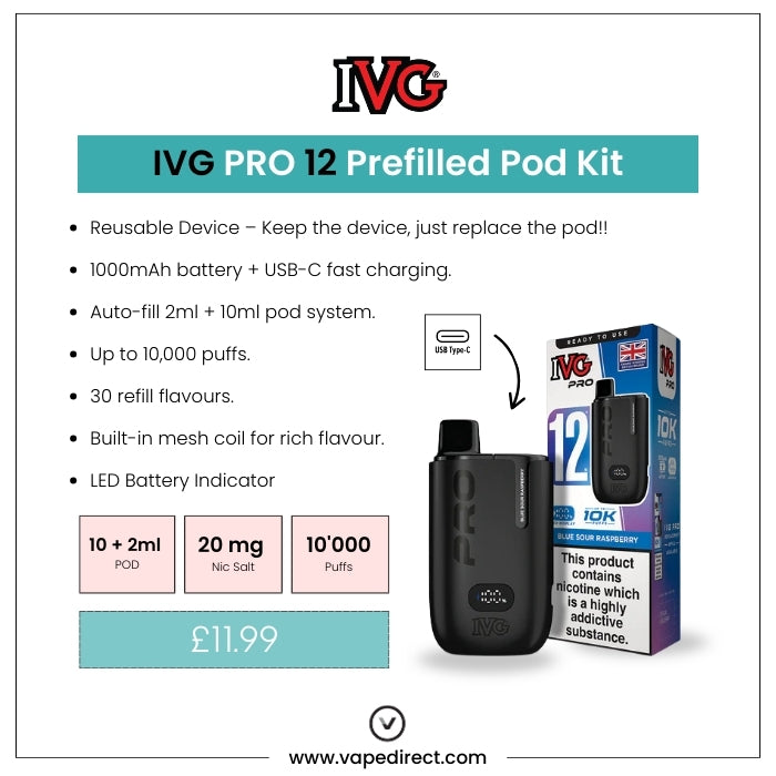 Blue Sour Raspberry IVG PRO 12 Kit