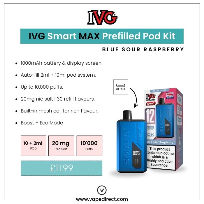 Blue Sour Raspberry - IVG Smart Max 10K KIT