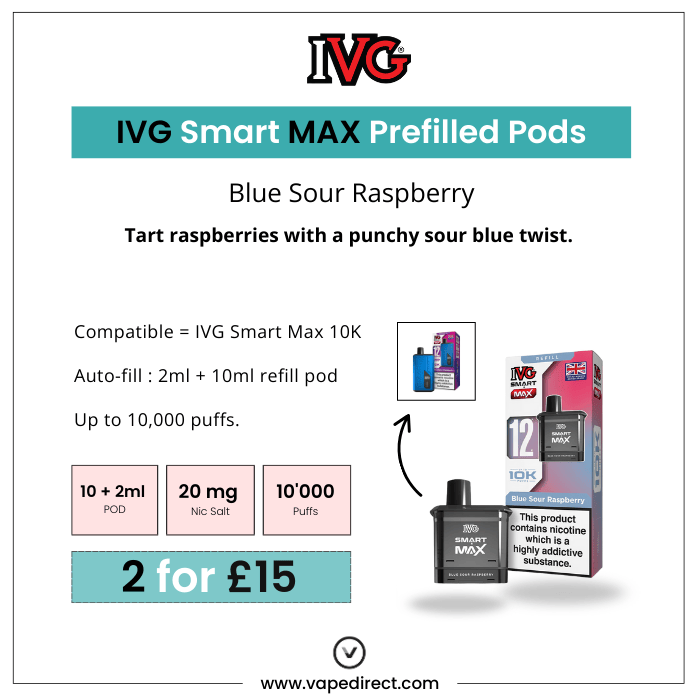 Blue Sour Raspberry - IVG Smart Max 10K Refill Pod
