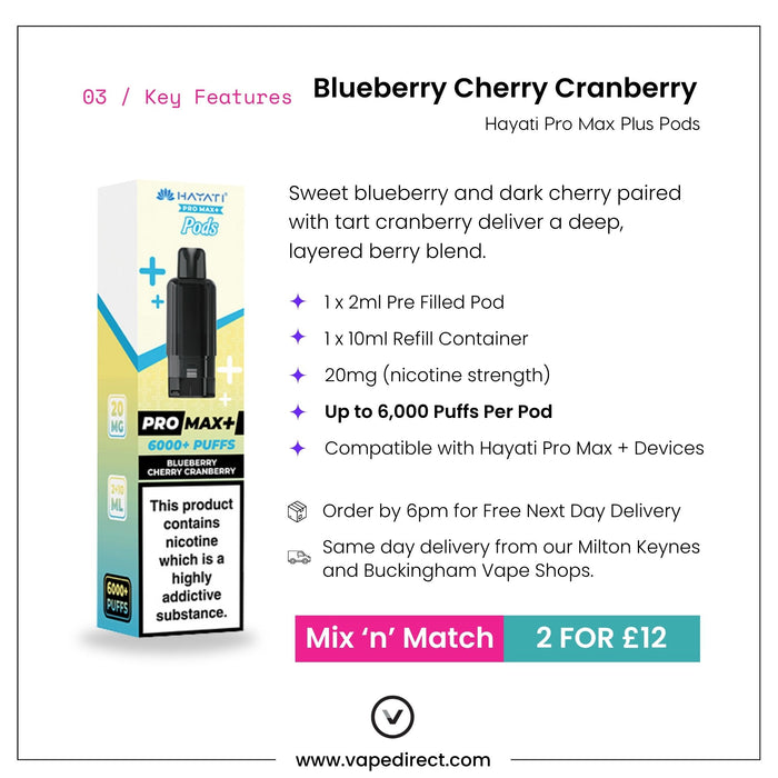 Blueberry Cherry Cranberry - Hayati Pro Max Plus Pods