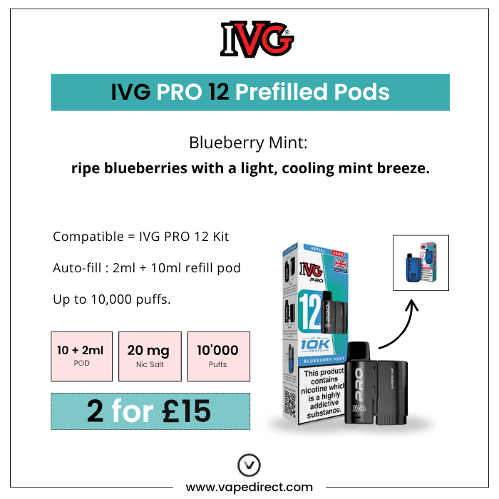 Blueberry Mint - IVG PRO 12 Pods