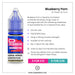 Blueberry Pom Ox passion e-liquid with flavour description. 10ml Nic Salt, suitable for MTL devices, multi-buy offers, and details for next day delivery in milton keynes and buckingham shown.