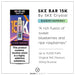 SKE Bar 15K vape in Blueberry Raspberries flavour, with up to 15,000 puffs, Original SKE Flavours and 20mg nicotine. 