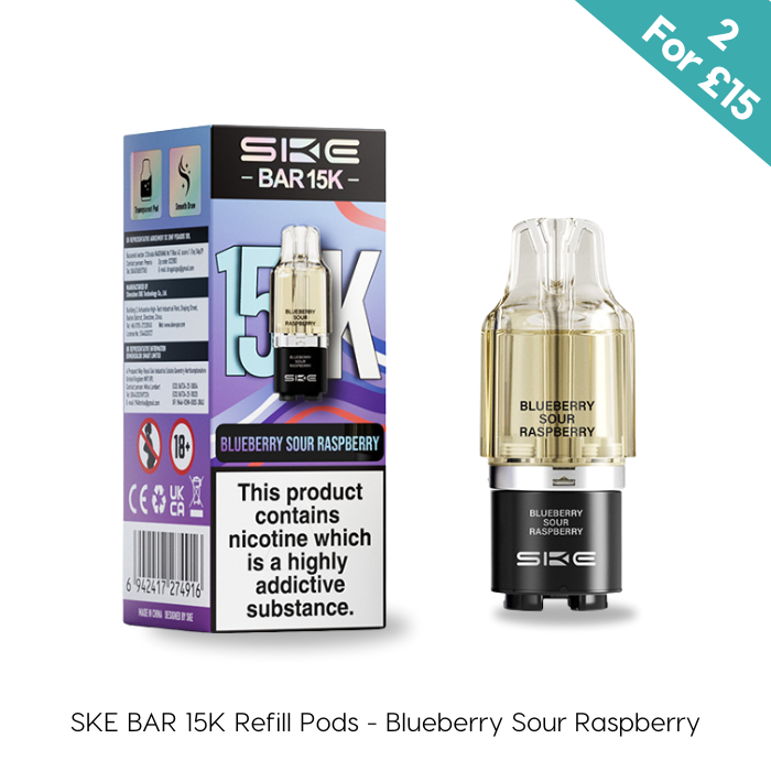 Blueberry Sour Raspberry SKE BAR 15K refill pods