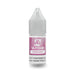 A small clear plastic bottle labeled V4 Vapour - Bubblegum 10ml E-Liquid in white and pink, designed for Mouth To Lung (MTL) vaping and containing e-liquid. Available at Vape Direct In Milton Keynes