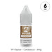 V4 Vapour - Carabacco 10ml E-Liquid with 6mg nicotine, featuring a brown label and clear cap, is perfect for MTL vape fans. Available at Vape Direct In Milton Keynes