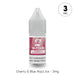 V4 Vapour - Cherry & Blue Razz Ice 10ml E-Liquid contains 3mg nicotine and comes in a compact bottle with a gray cap and red label. Available at Vape Direct In Milton Keynes