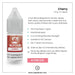 Ad for V4 Vapour - Cherry 10ml E-Liquid by V4 Vapour, perfect for MTL Vape Kits. Includes bottle image, product info, nicotine strengths, delivery details, and a pink "4 FOR £10" banner. Visit www.vapedirect.com (shown at the bottom). Available at Vape Direct In Milton Keynes