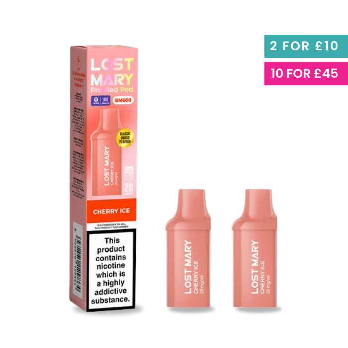 Cherry Ice | Lost Mary 600 Prefilled Pods | Vape Direct Cherry Ice | Lost Mary 600 Prefilled Pods | Vape Direct